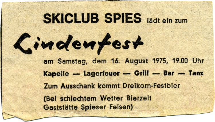 Flyer des ersten Lindenfests