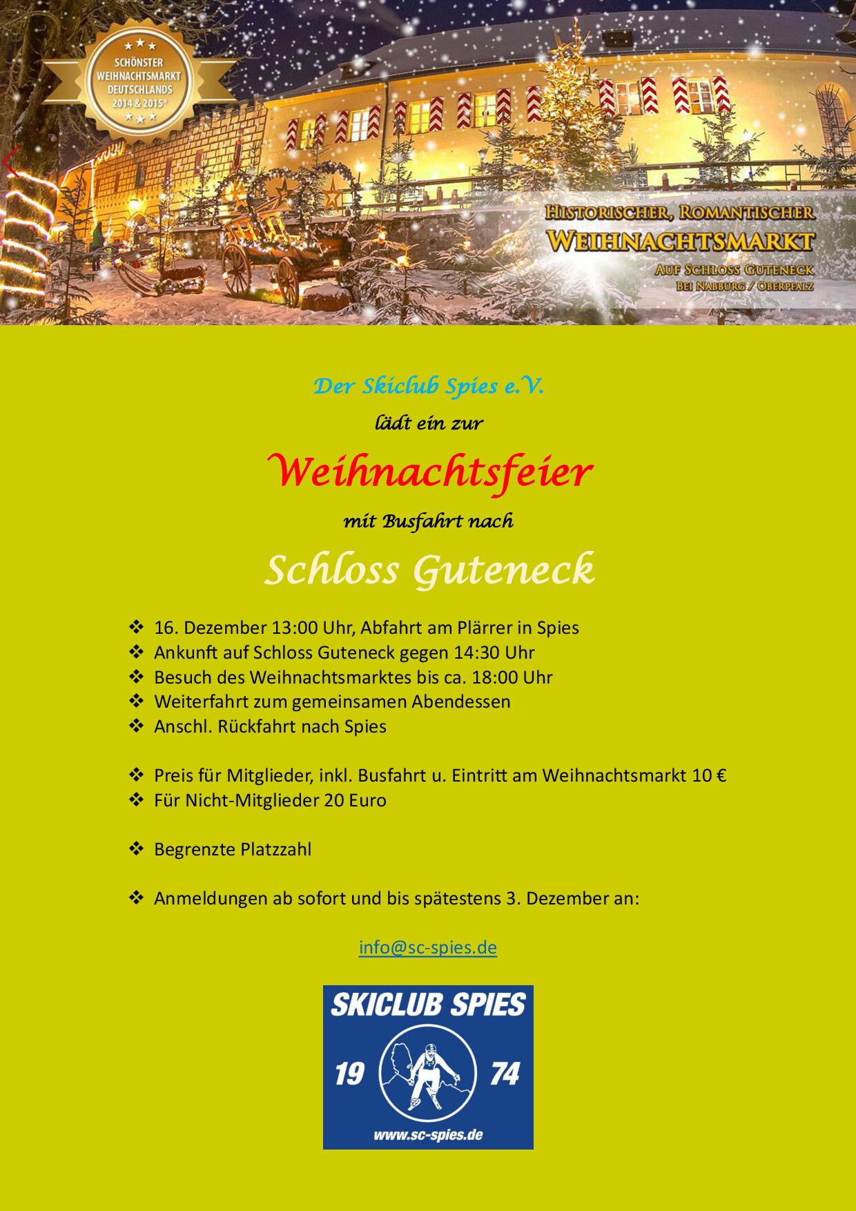 Einladung Weihnachtsfeier